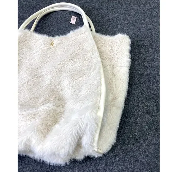 Victoria's Secret Faux-Fur Tote Bag MSRP $59 NEW with TAGS Boho Festival - Picture 9 of 16